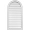 Ekena Millwork Round Top Surface Mount PVC Gable Vent: Functional, w/ 2"W x 1-1/2"P Brickmould Frame, 20"W x 38"H GVPRT20X3802SF - alternate 1